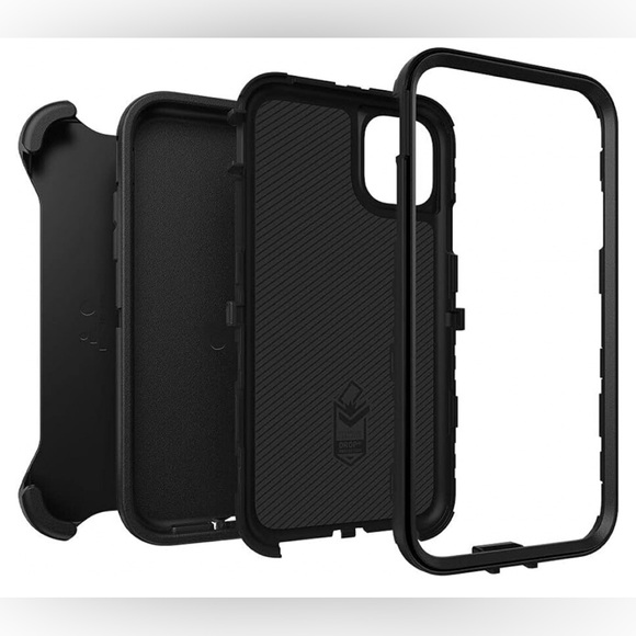 NEW - OtterBox iPhone 11 Defender Case - BLACK, includes holster clip kickstand - Picture 3 of 5